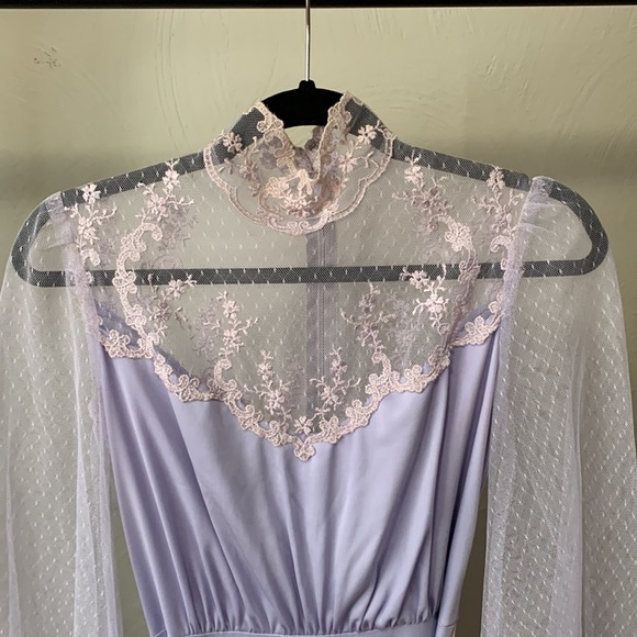 Vintage Handmade Lavender Dress - Picture 2 of 8